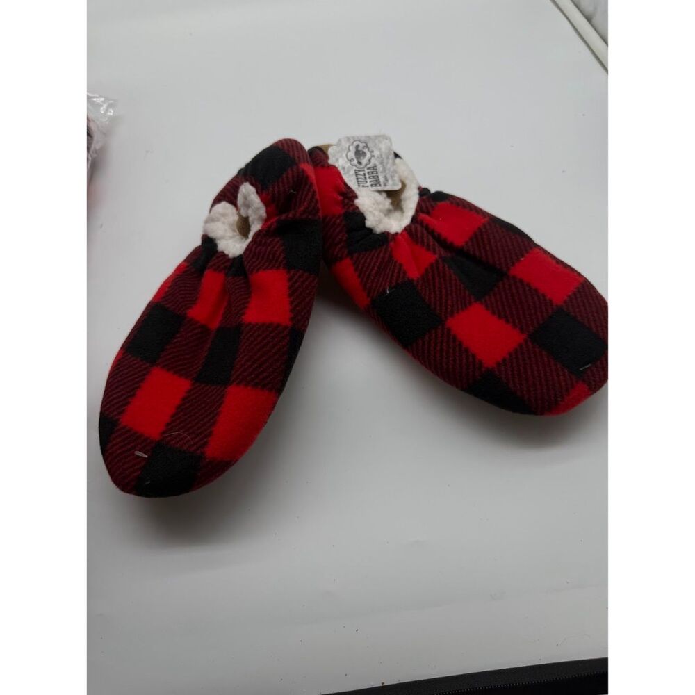 Fuzzy Babba Mens Slipper Socks with Slip Resistant Soles large